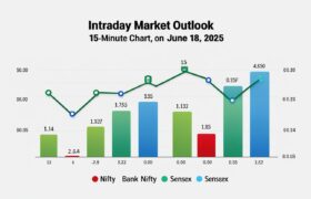 Intraday Market Outlook – June 18, 2025: Nifty, Bank Nifty & Sensex 15-Minute Chart Analysis