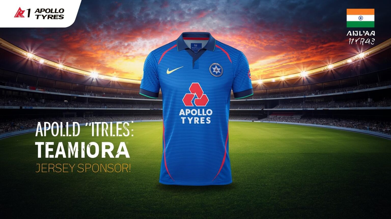 Apollo Tyres jersey sponsor