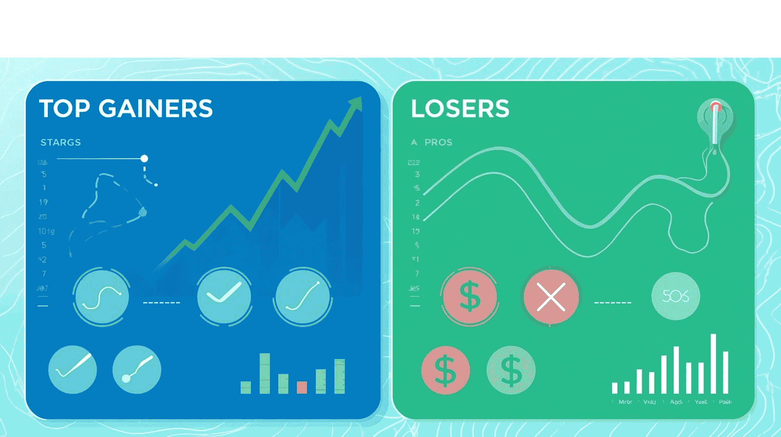 top gainers today, top losers today