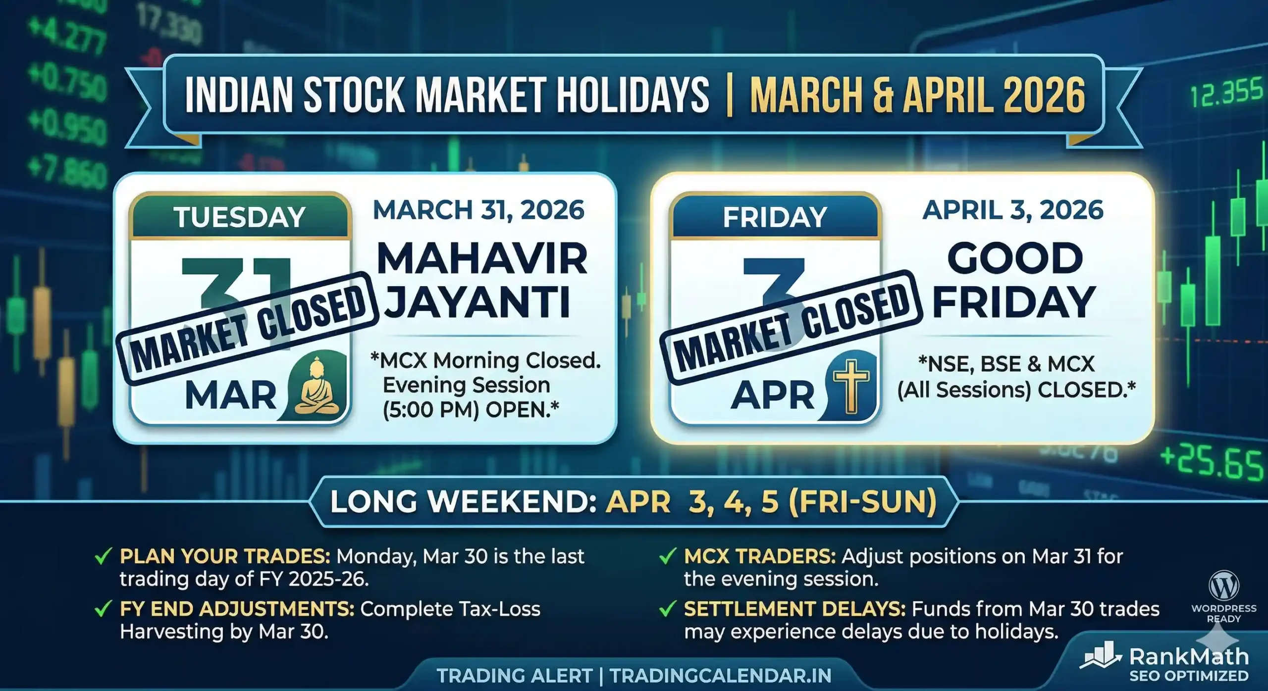 Stock Market Holidays 2026